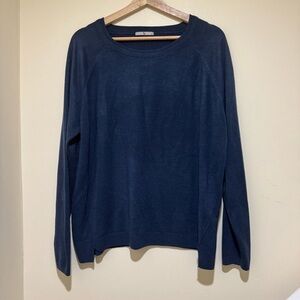 Women’s Tu brand Navy Blue Acrylic Knitted Long Sleeve Classic Sweater Size 22